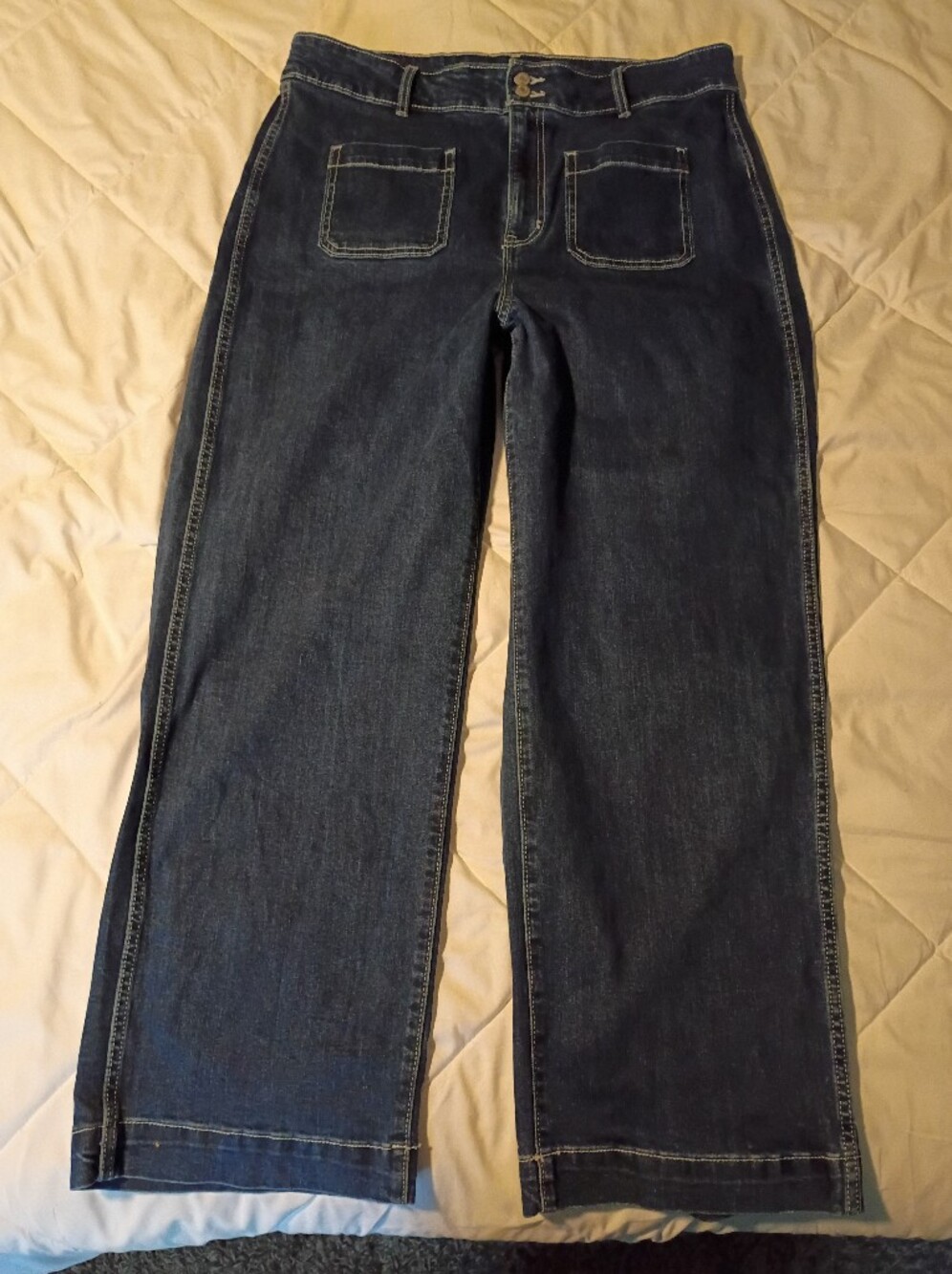 Old Navy Dark Blue Wide-Leg Women's Jeans Sz. 16 Women's Size High Rise